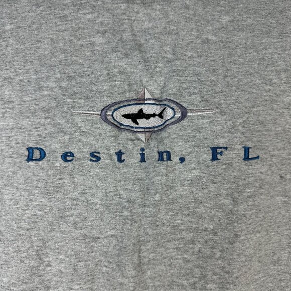 Gray Delta Pro Weight Destin FL Graphic T-Shirt Adult Size M 90% Cotton Blend - Picture 2 of 5
